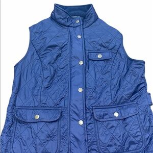 TALBOTS size medium petite navy puffer vest